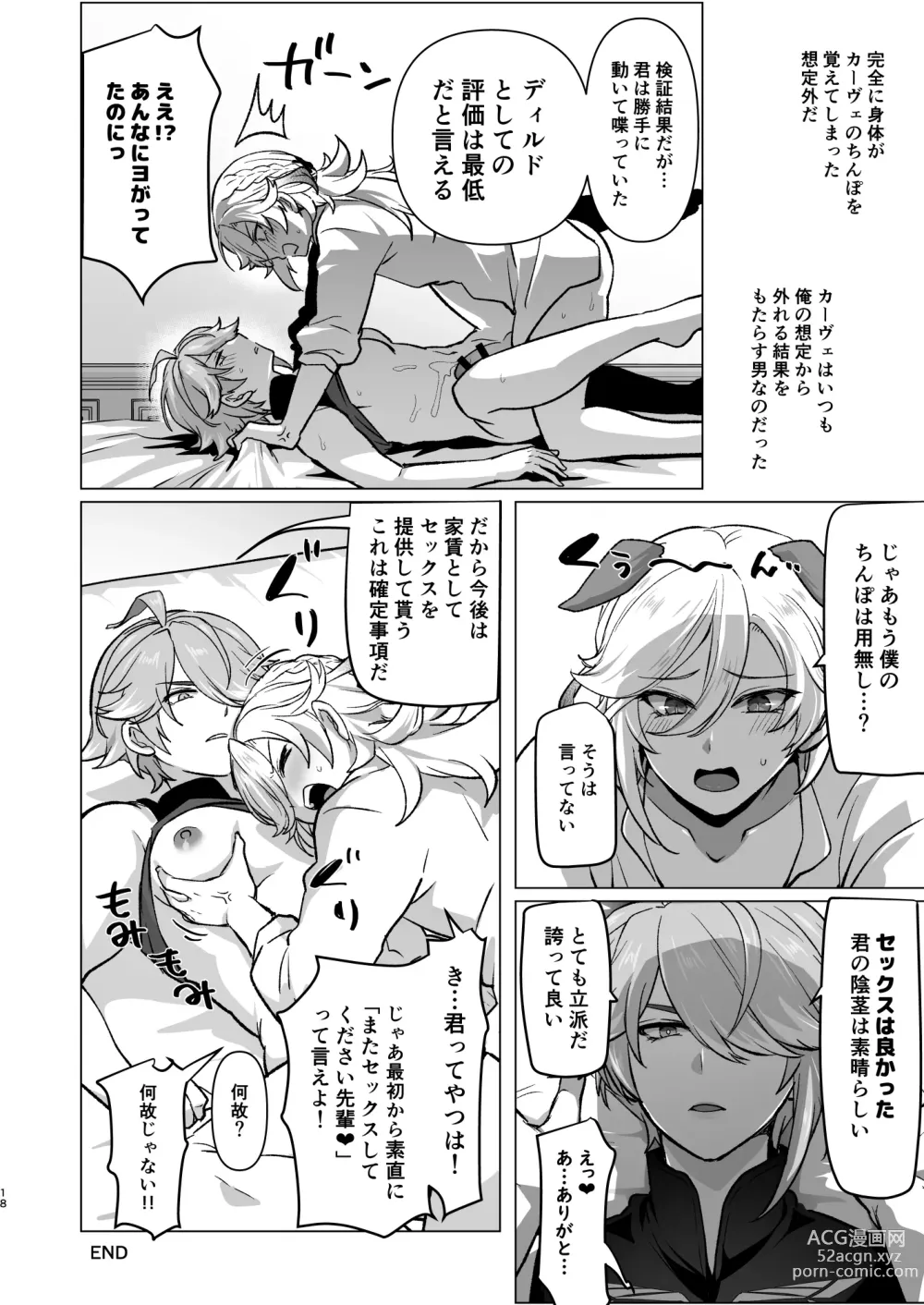 Page 17 of doujinshi Doukyonin ni Yachin no Kawari ni Chinpo o Teikyou Shite Morattara Hamacchatta Hanashi