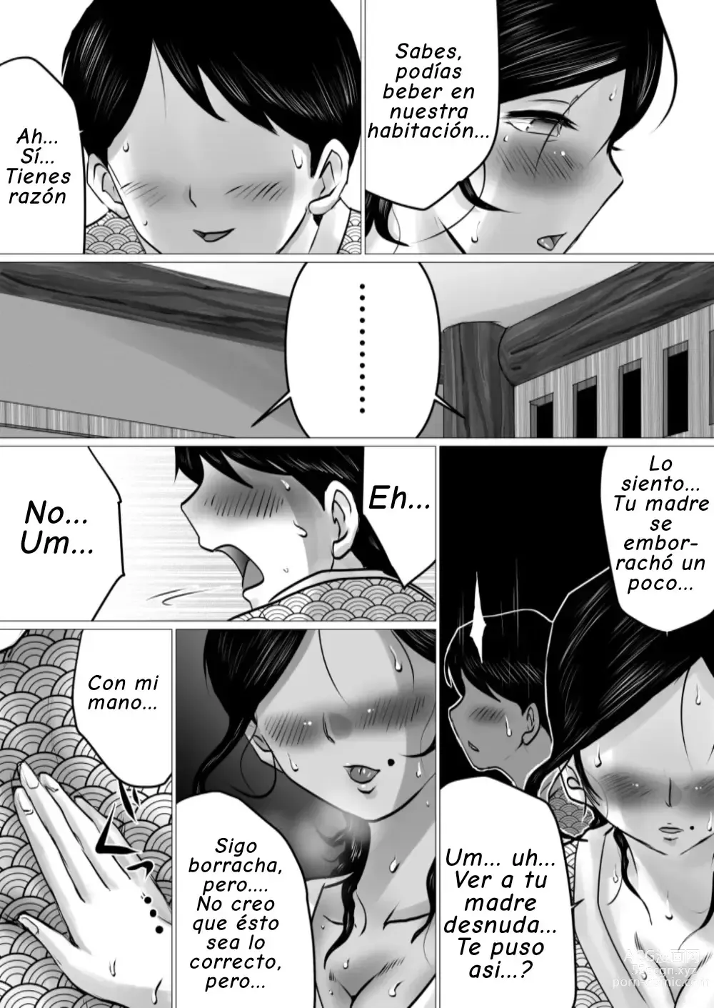 Page 14 of doujinshi Jukubo to Futari de, Onsen Ryokou. ~Oyakoukou Suru Tsumori ga, Kaa-san no Karada ga Ero Sugita node...~