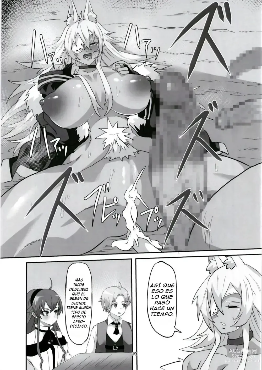 Page 19 of doujinshi [Sei no ma mono (Sema) Ghislaine Detour Byuba (Mushoku Tensei ~Isekai Ittara Honki Dasu~) [Spanish] [Gkts] [Digital]