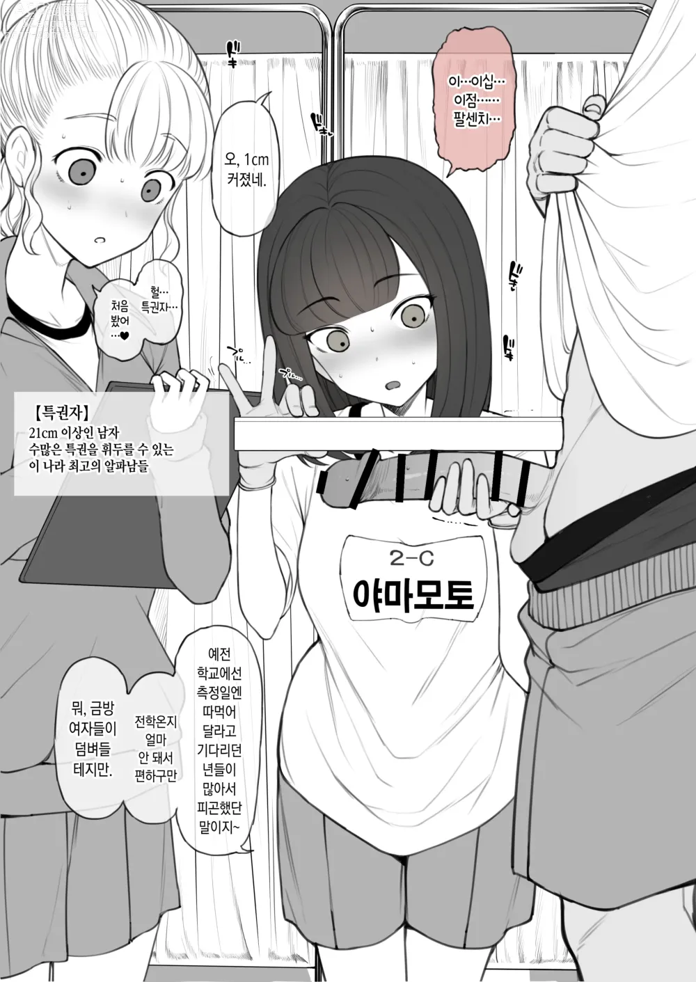 Page 6 of doujinshi Penis no Dekasa de Subete ga Kimaru Sekai de Sochin no Boku ga Kisekiteki ni Te ni Ireta Kanojo wa Touzen no You ni Dekachin ni Netorarete Owaru