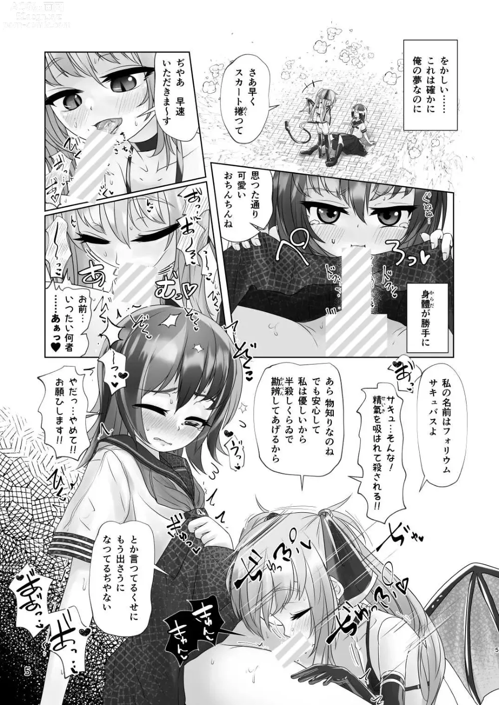 Page 5 of doujinshi Otokonoko ga Yume no Naka de Youjo Succubus ni Shiborareru Hanashi