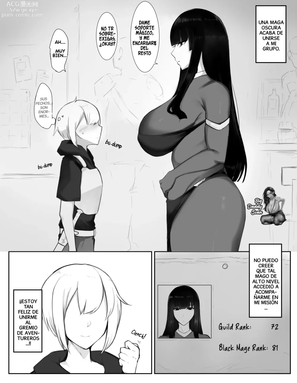 Page 2 of doujinshi El Cuento De La Maga Oneesan Que Ordeña A Un Aventurero Para reponer Su Poder Magico