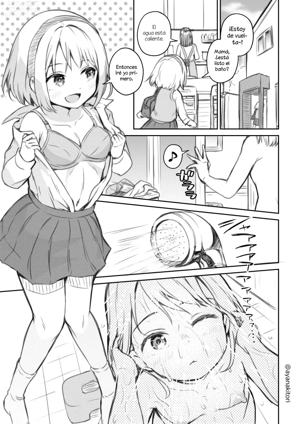 Page 1 of doujinshi Futanari-chan ga Ofuro de Hitori H suru dake