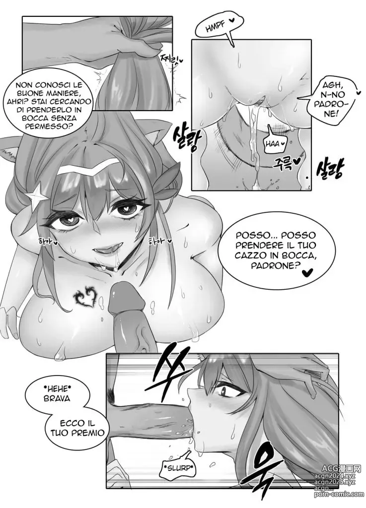 Page 12 of doujinshi L' Addestramento di Ahri