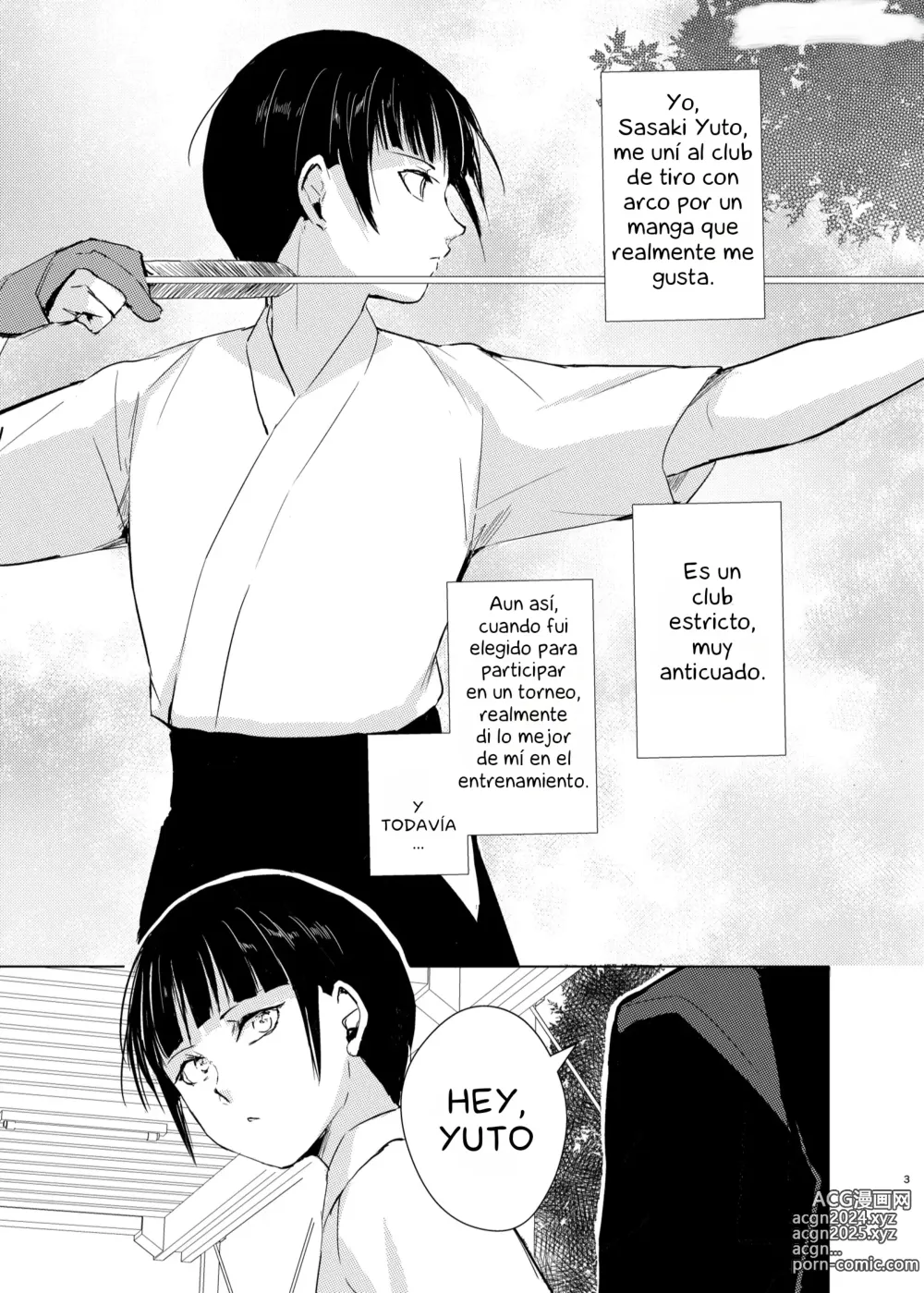 Page 4 of doujinshi Kyuudou Danshi x Mesu Ochi Choukyou Senpai ni Naisho de Kanojo Tsukuttara Seisai Rape saremashita