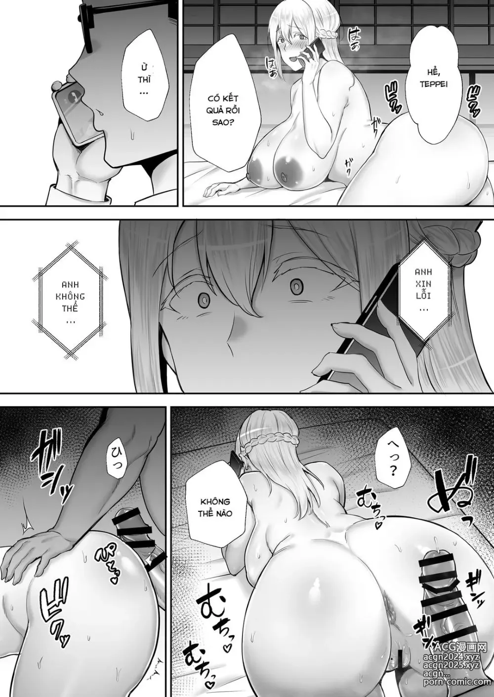 Page 64 of doujinshi Netorareta Bakunyuu Blonde Tsuma Elena -Yamato Nadeshiko ni Akogaretetara Onaho Nadeshiko ni Nattemashita w-