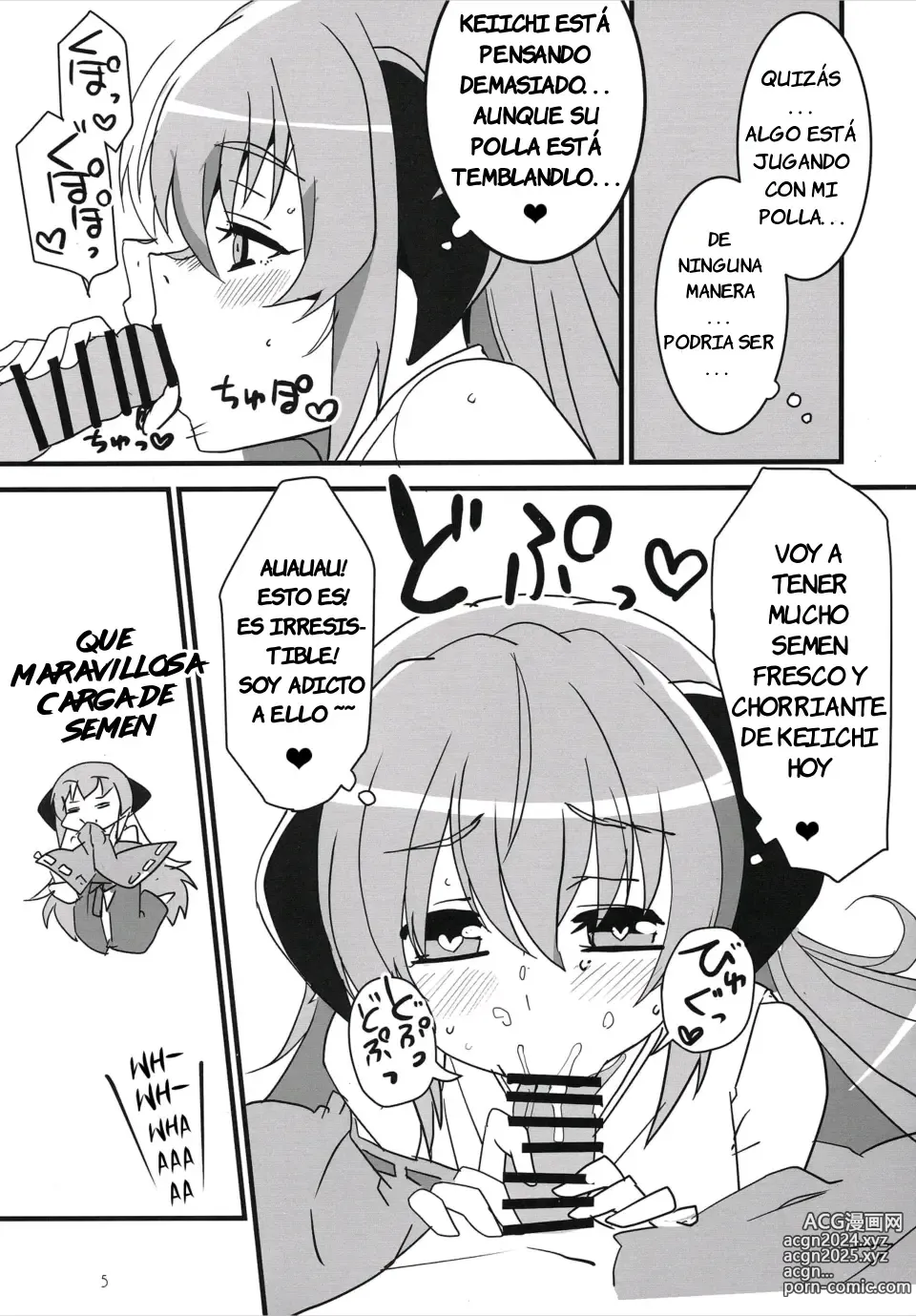 Page 4 of doujinshi Sanjou Gattai Higurashi GO!