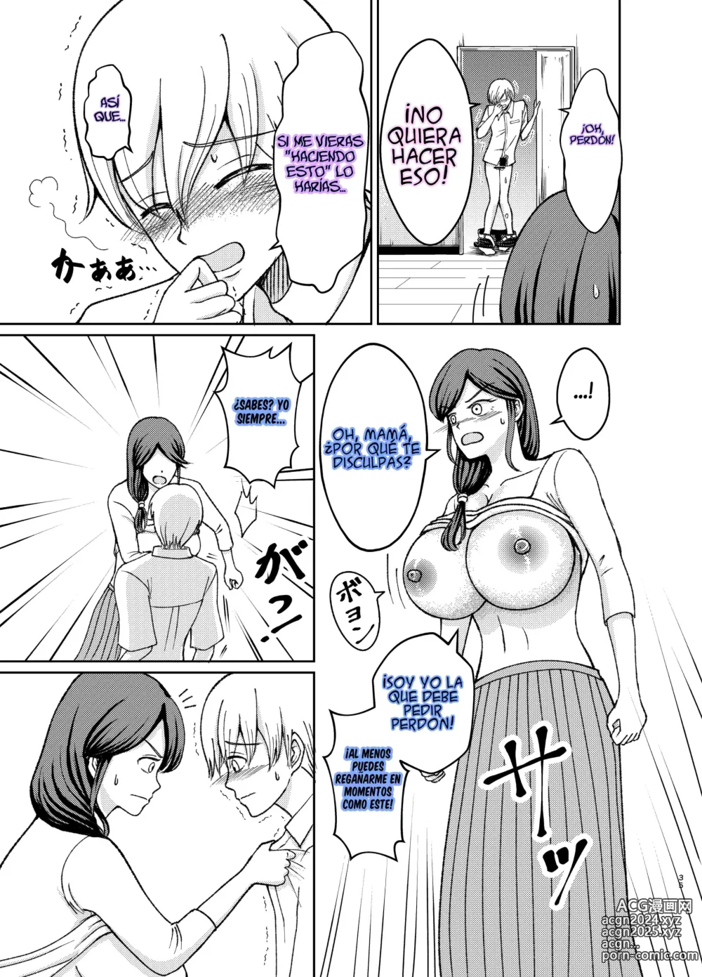 Page 35 of doujinshi Cambio de cuerpos, yo y mi pechugona madre 1