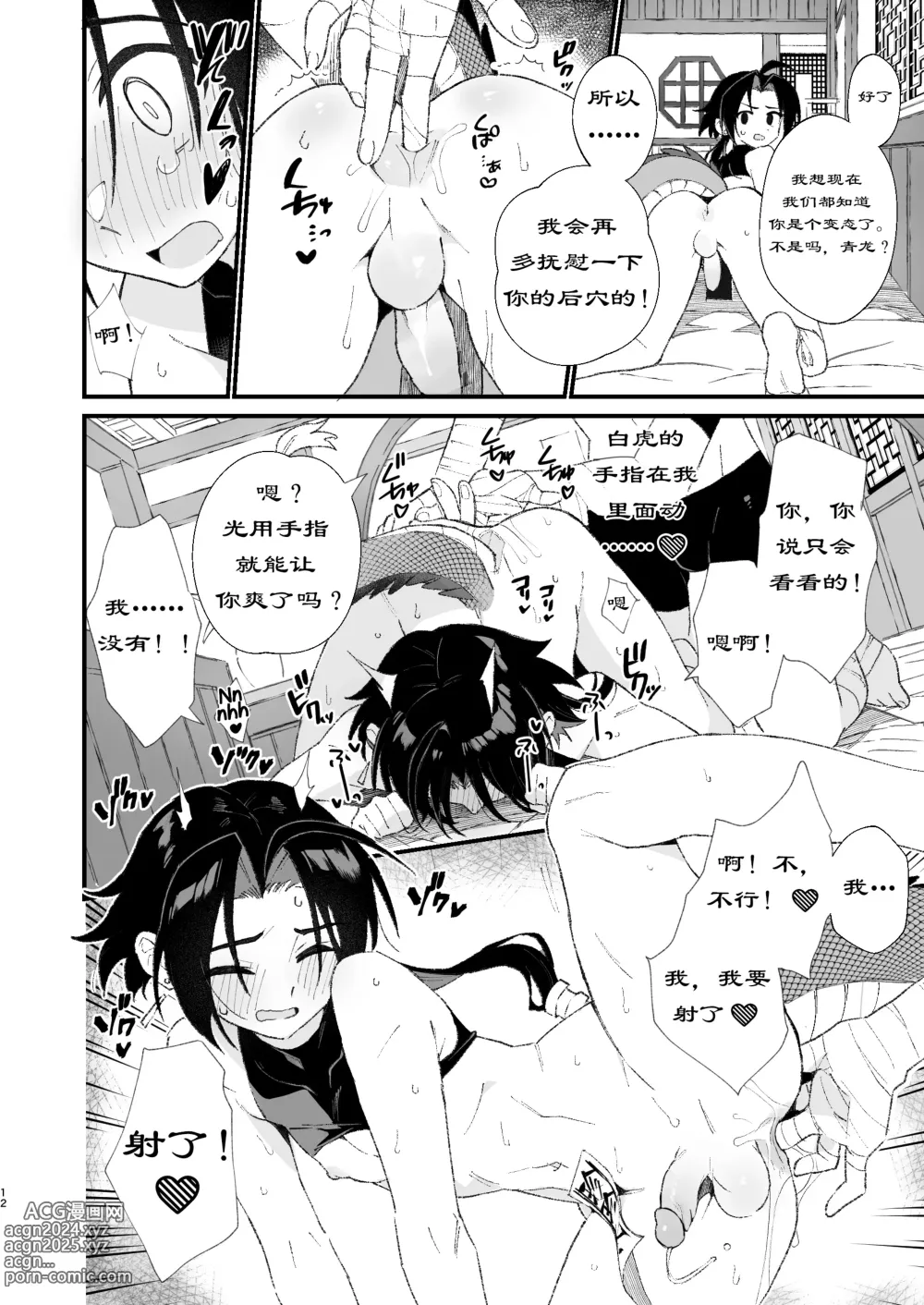 Page 12 of doujinshi Byakko-kun to Seiryuu