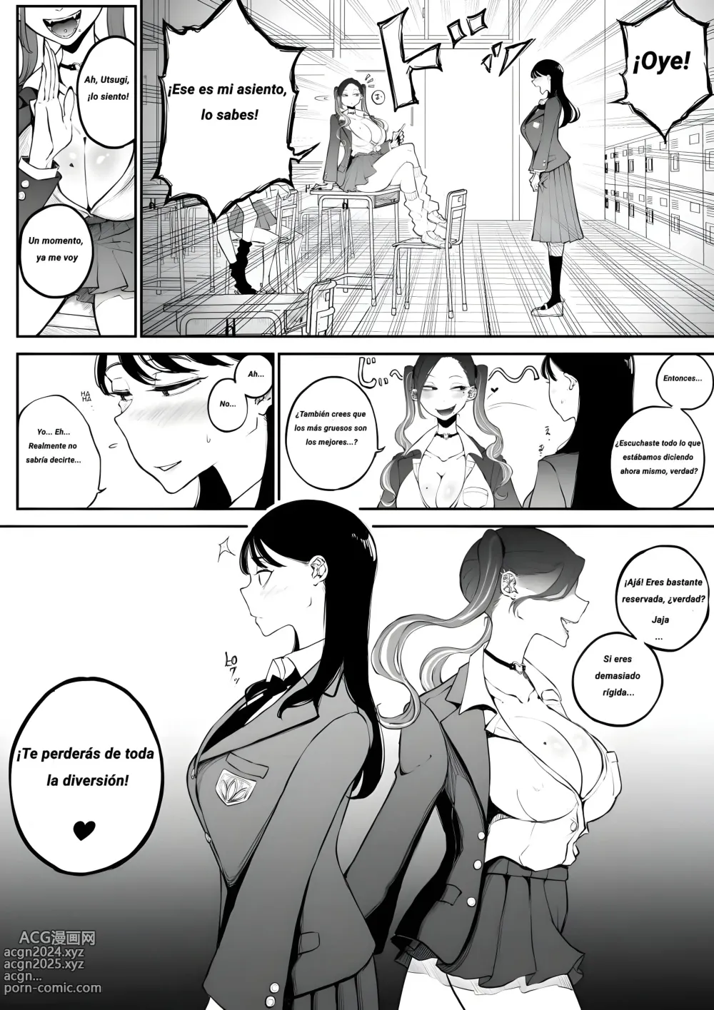 Page 3 of doujinshi Yokkyuu Fuman Majime Joshi ga Class no Yariman Gal to Dosukebe H Shichau Hanashi.