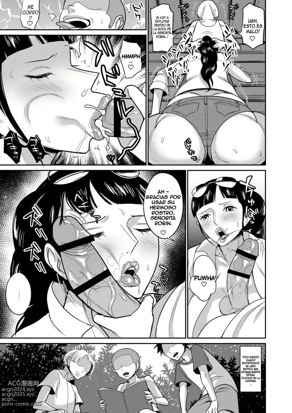 Page 4 of doujinshi Nuestra masturbadora de sesenta años Robin-san