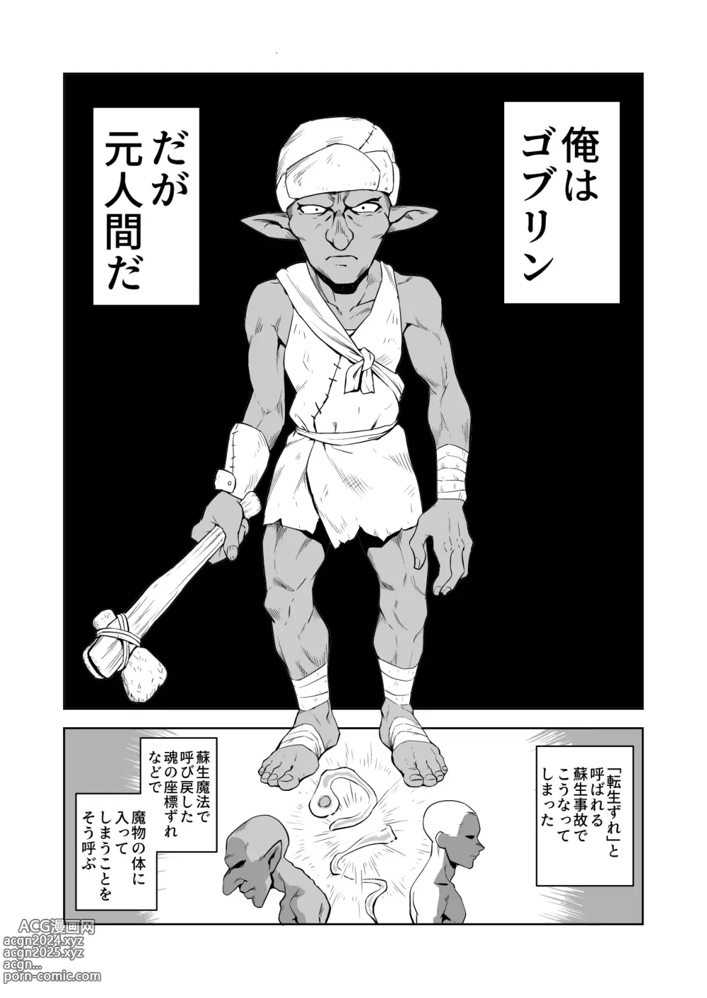 Page 1 of doujinshi Zako-kan Nerai no Do-M Onna Kishi ga Hontou ni Goblin Dorei ni Sareru Hanashi Zenpen