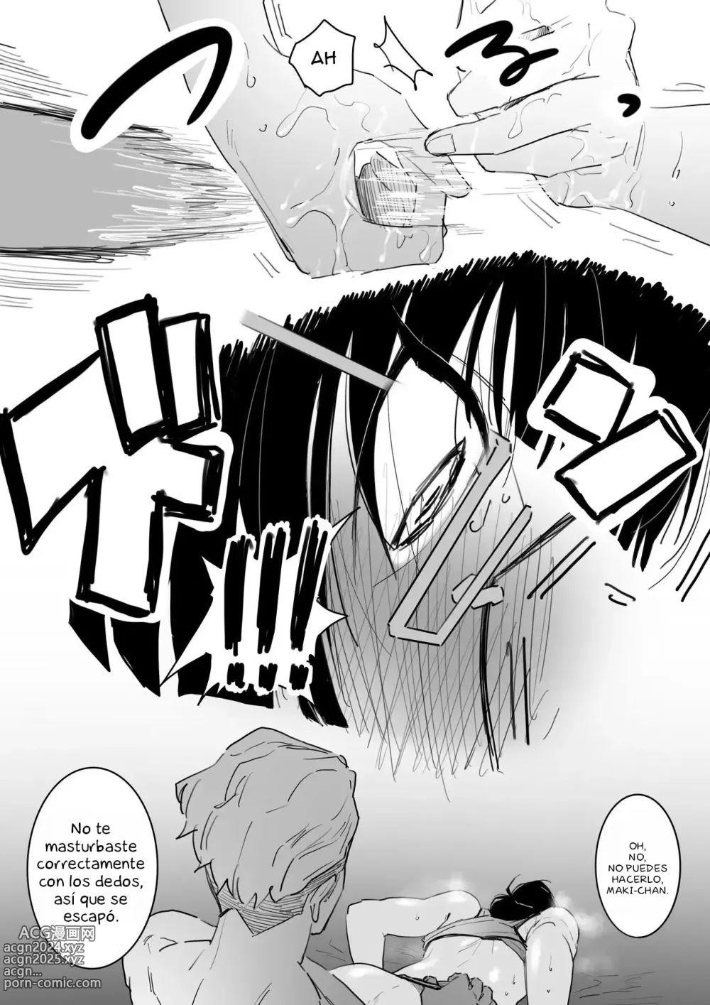 Page 10 of doujinshi Maki Zenin se quita la ropa por el bien de su compañero menor, solo para rendirse en la masturbación