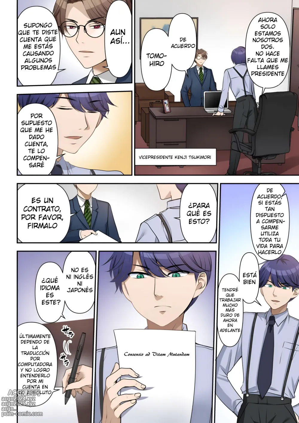 Page 3 of doujinshi Contrato de cambio de vida Presidente♂ → Sexretaria Sexual♀