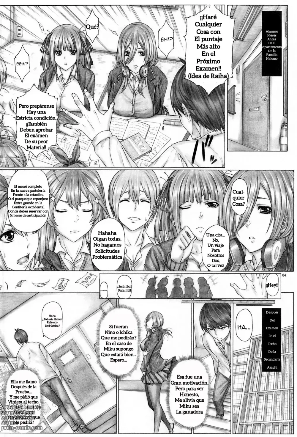 Page 4 of doujinshi Quintessential Quintuplets - Getting That Schorching Hot Impregnating Creampie From The Person You Most Desire!!