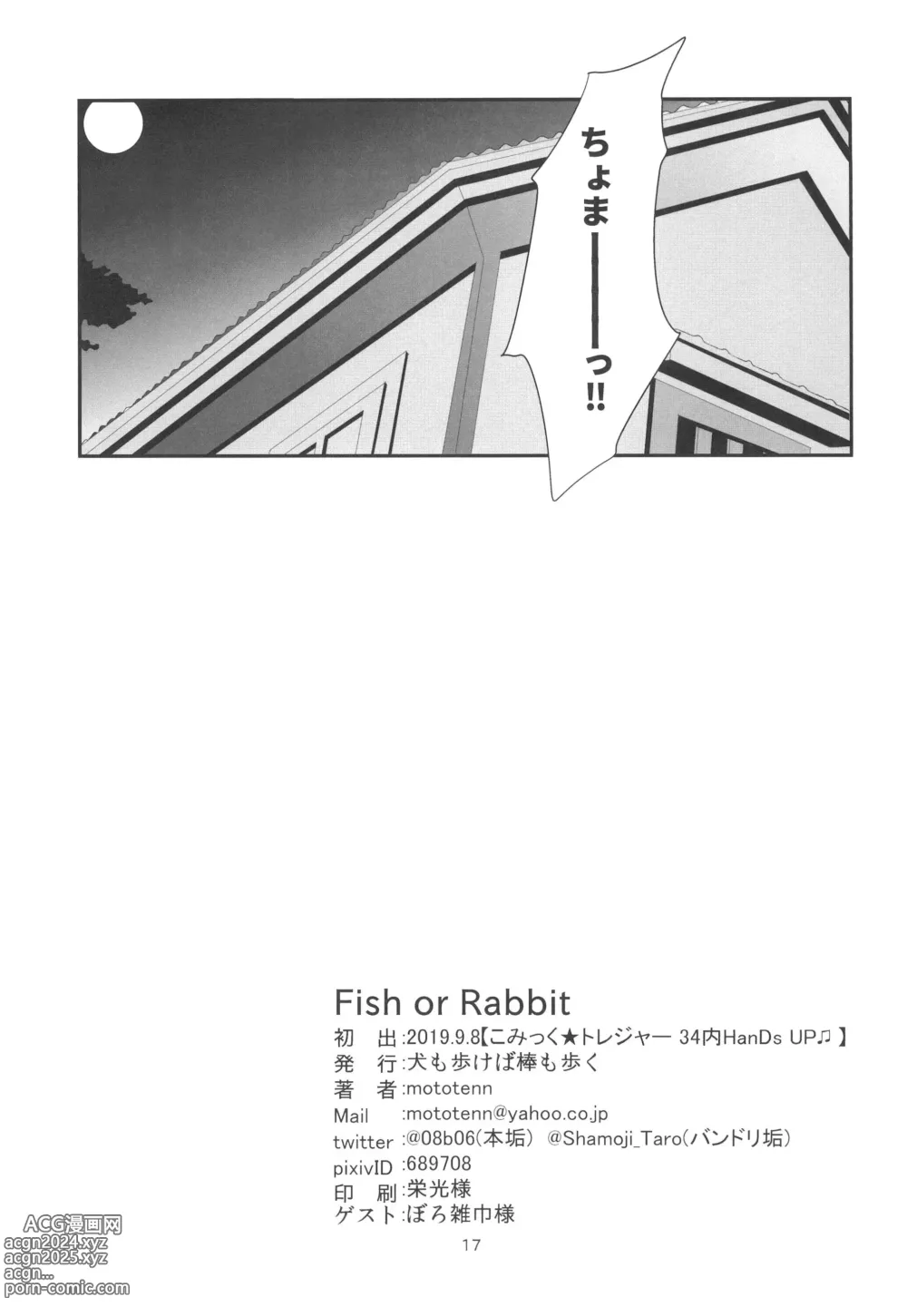 Page 17 of doujinshi Fish or Rabbit