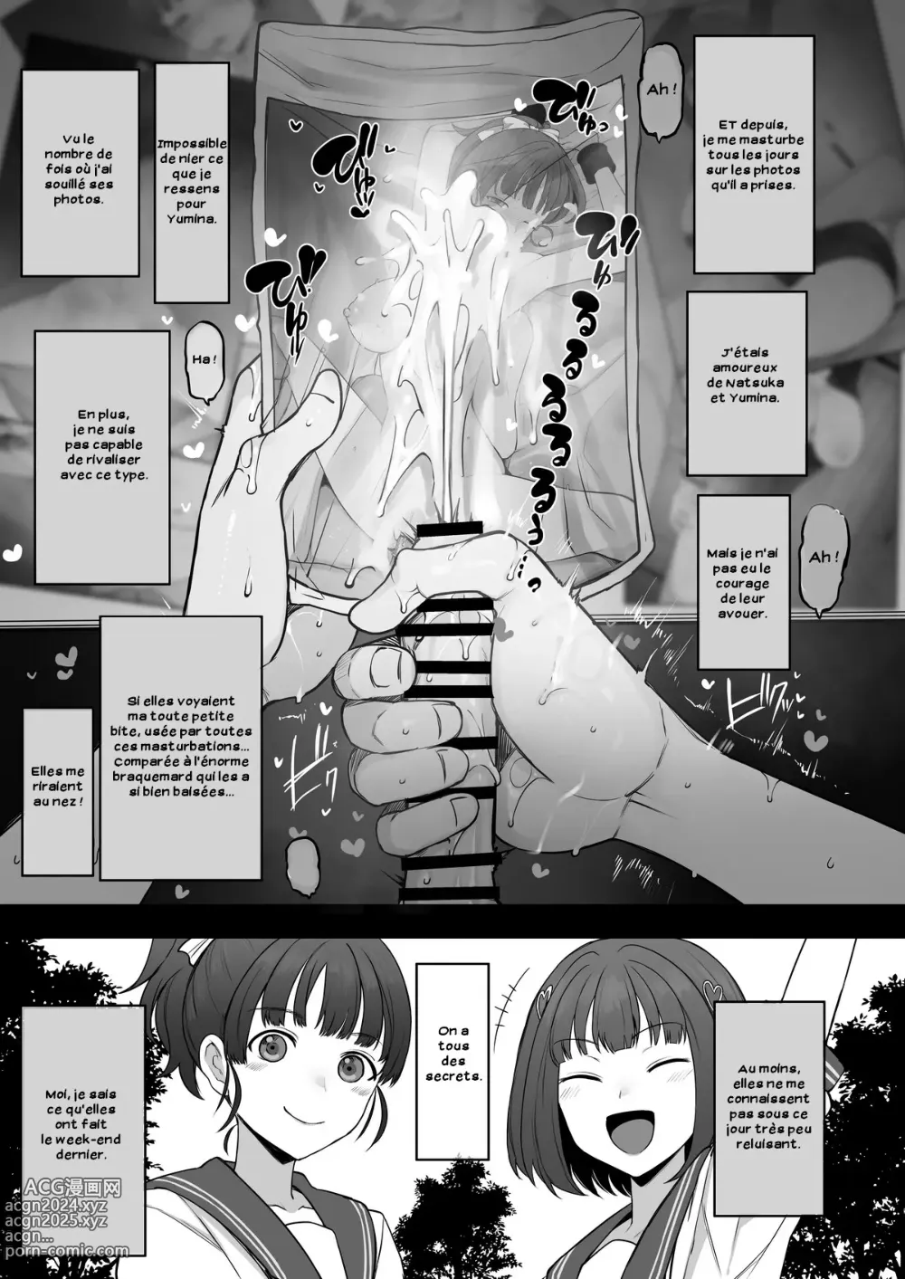 Page 33 of doujinshi Yarichin kara Imouto to Osananajimi no Honnou Mukidashi na Shashin o Katte Shikoru Hon