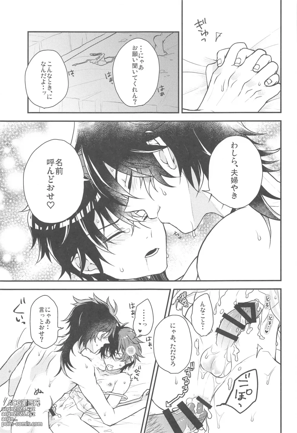 Page 20 of doujinshi Ore to Aitsu no  Mitsugetsu Jijou