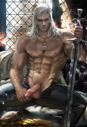 the witcher,the witcher 3: wild hunt,the witcher 2: assassins of kings yennefer of vengerberg,geralt of rivia hentai pictures by sakimichan about looking_at_viewer(カメラ目線) male_focus(男性フォーカス) high_resolution(高解像度)