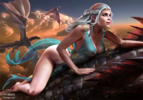 game of thrones, daenerys targaryen, demonlorddante, 1girl, ass, barefoot, breas