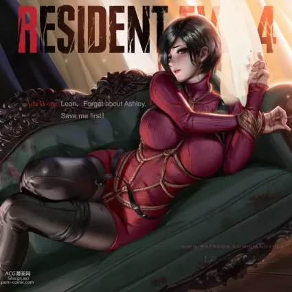 resident evil,resident evil 4,resident evil 4 remake ada wong hentai pictures by liang xing about bound_wrists(縛っている手首) clothing(衣類) copyright_name(作品名)