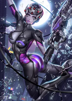 overwatch widowmaker hentai pictures by liang xing about gun(銃) weapon(兵器) large_filesize(大きいファイルサイズ)