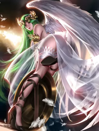 kid icarus palutena hentai pictures by liang xing about bent_over(屈める) female_only(女性のみ) leaning_forward(前かがみ)