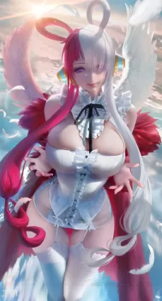 one piece,one piece film: red uta hentai pictures by sakimichan about looking_at_viewer(カメラ目線) sky(空) high_resolution(高解像度)