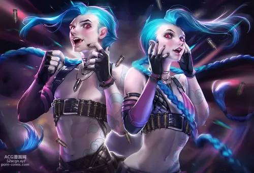 league of legends,twitter multiple persona,jinx porn pictures by sakimichan about navel(おへそ) genderswap_%28ftm%29(男体化) revision(修正版)