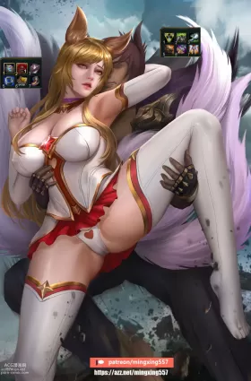 league of legends,star guardian ahri,star guardian ahri,sett hentai pictures by goatwillow about meme(ミーム) slave(奴隷) white_panties(白パンツ)