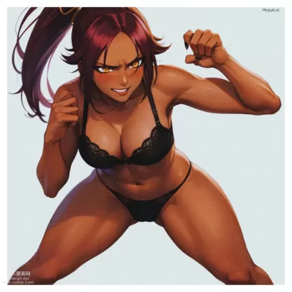 AI generated bleach shihouin yoruichi porn pictures by prixmal about breasts(乳) clothing(衣類)