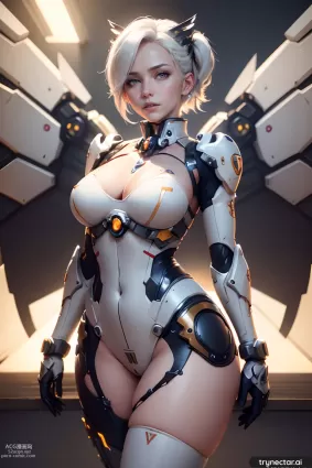 AI generated overwatch mercy hentai pictures about large_breasts(巨乳) nose(鼻)