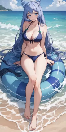 AI generated my hero academia hadou nejire hentai pictures about bikini(ビキニ) innertube(インナーチューブ)
