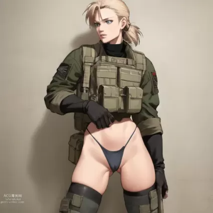 AI created original,metal gear hentai pictures about string_panties(ひもパン) thong(Ｔバック)
