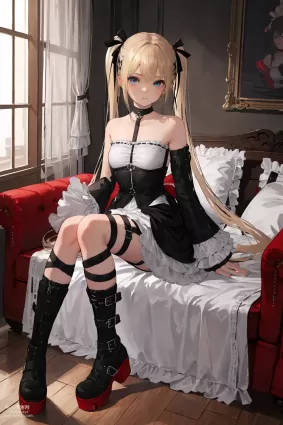 AI generated dead or alive,dead or alive 5 marie rose hentai pictures by newid122 about 1girl(女性一人) dress(ドレス)