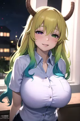 AI generated miss kobayashi's dragon maid quetzalcoatl hentai pictures by acl noraai about clothing(衣類) sky(空)