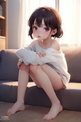 AI generated original hentai pictures by sealouse about couch(カウチ) feet(足)