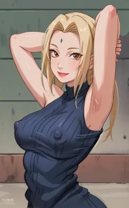 AI generated tsunade porn pictures by kamisamauki about smile(笑顔) solo(一人)