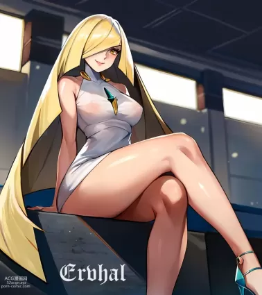 AI created pokemon,pokemon sun & moon pokemon character,aether foundation,lusamine porn pictures by ervhal about closed_mouth(閉じた口) high_heels(ハイヒール)