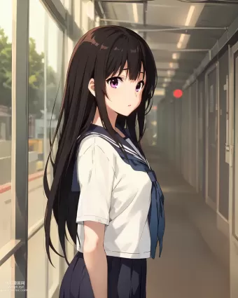 AI generated hyouka chitanda eru hentai pictures by whirlpai about female(女性) long_hair(ロングヘア)