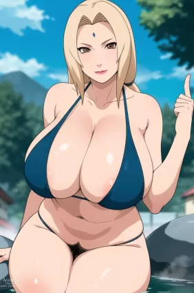 AI generated naruto,naruto shippuden tsunade hentai pictures by 92r about areolae(乳輪) navel(おへそ)