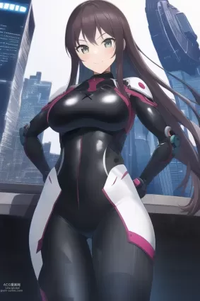AI created original hentai pictures by kaninohasi2020 about 1girl(女性一人) bodysuit(ボディスーツ)