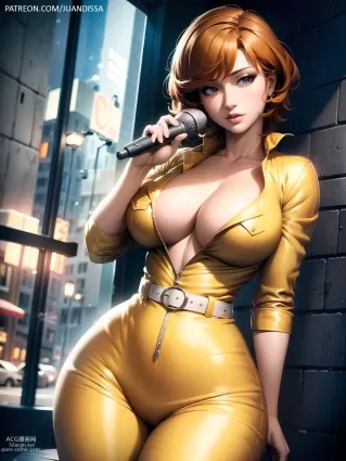 AI generated teenage mutant ninja turtles april o'neil hentai pictures by juan dissa about bodysuit(ボディスーツ) light-skinned_female(色白の女性)