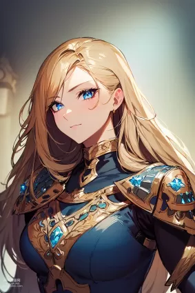 AI generated original porn pictures about blonde_hair(金髪の毛) knight(騎士)