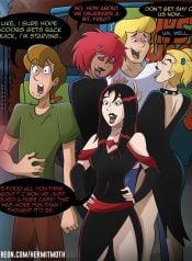 Shaggy and Fred party with the Hex girls (Scooby Doo)